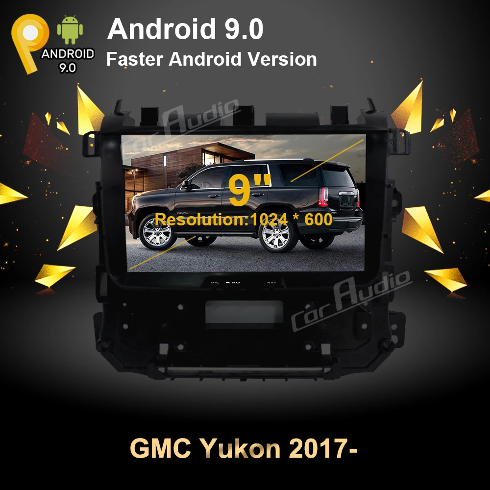 9 дюймов ips экран Android 9,0 автомобильный мультимедийный плеер для GMC Yukon/Chevrolet Tahoe/Suburban-низкий автомобильный Радио gps навигация