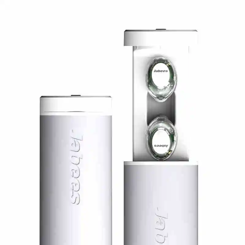 Crystal white Jabees fielly прозрачные беспроводные наушники ANC Bluetooth 5,0 гарнитура сенсорный свет активные Siri наушники быстрое зарядное устройство HiFi бас - Цвет: Crystal white