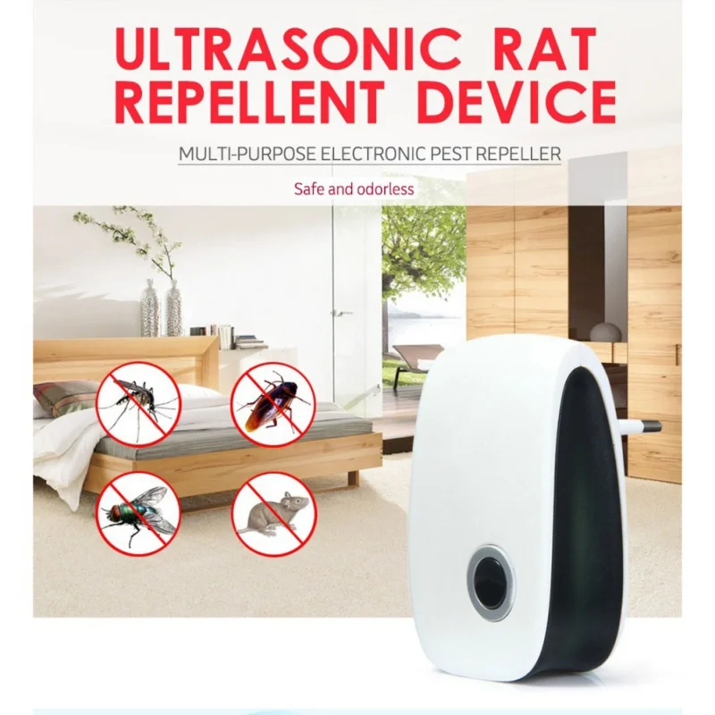 Mosquito Killer Electronic Repeller Rat Ultrasonic Insect Repellent Mouse Anti Rodent Bug EU US Plug