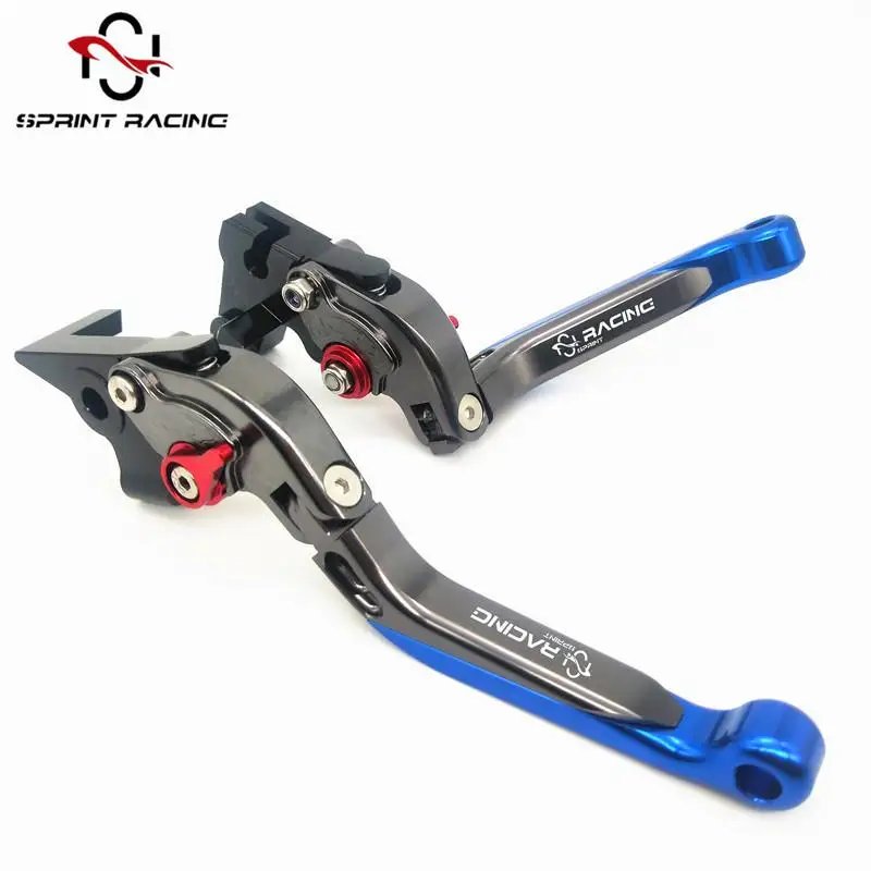 Sprint Racing Motorcycle Folding Extendable CNC Adjustable Clutch Brake Levers Handlebears Accessories For benelli TNT135 TNT125 - Цвет: Синий