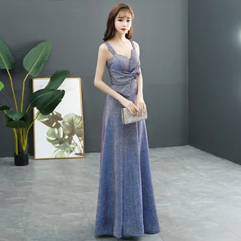 

2019 New Slim Sexy Hollow Open Back Evening Dress Chinese Style Evening Dress Improved Qipao Vestidos Size S-XXXL