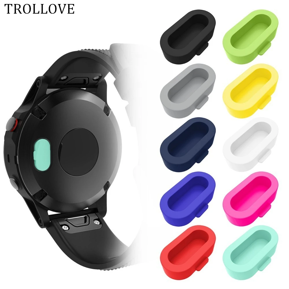 

10PCS Silicone Dustproof Protective Plugs Caps For Garmin Fenix 5 5X 5S plus forerunner 935 945 245 Anti-Scratch Dust Protectors