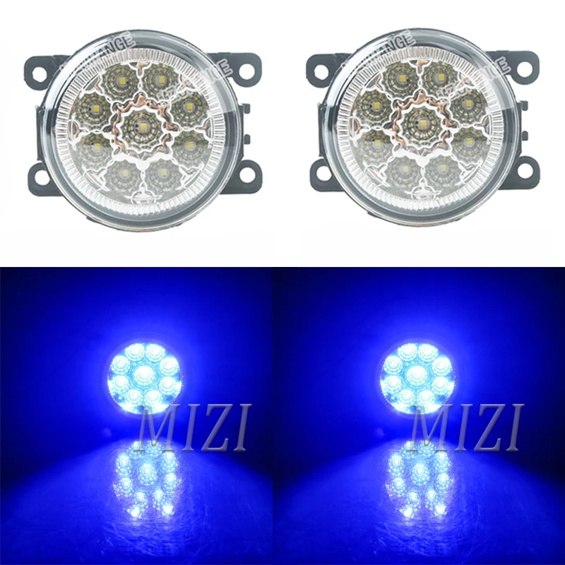 blue LED Противотуманный светильник s для Renault Duster Megane 2/3 Fluence Koleos Kangoo 2003- светодиодный галогенный DRL Противотуманные фары головной светильник s противотуманный светильник - Цвет: blue LED