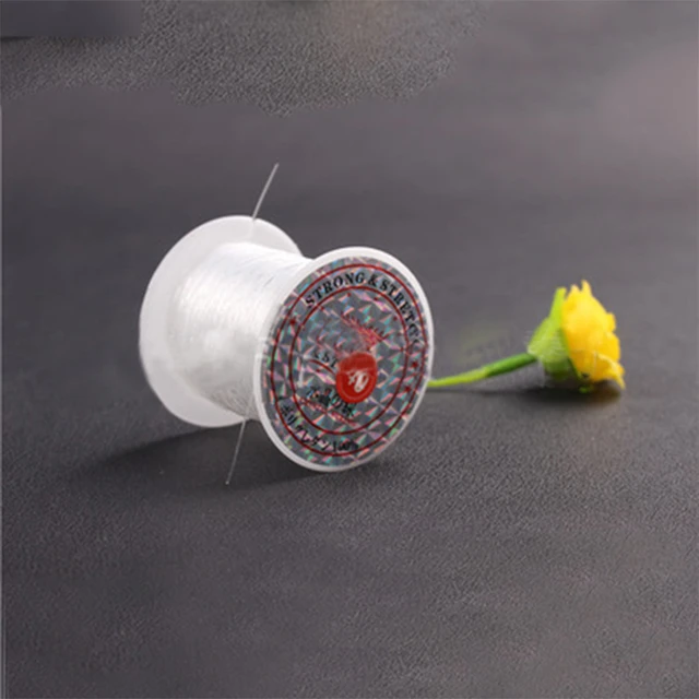 Rollo de accesorios para globos de 0,6 MM y 20 metros, línea de nailon  transparente hecha A mano, hilo de pesca de cristal no elástico