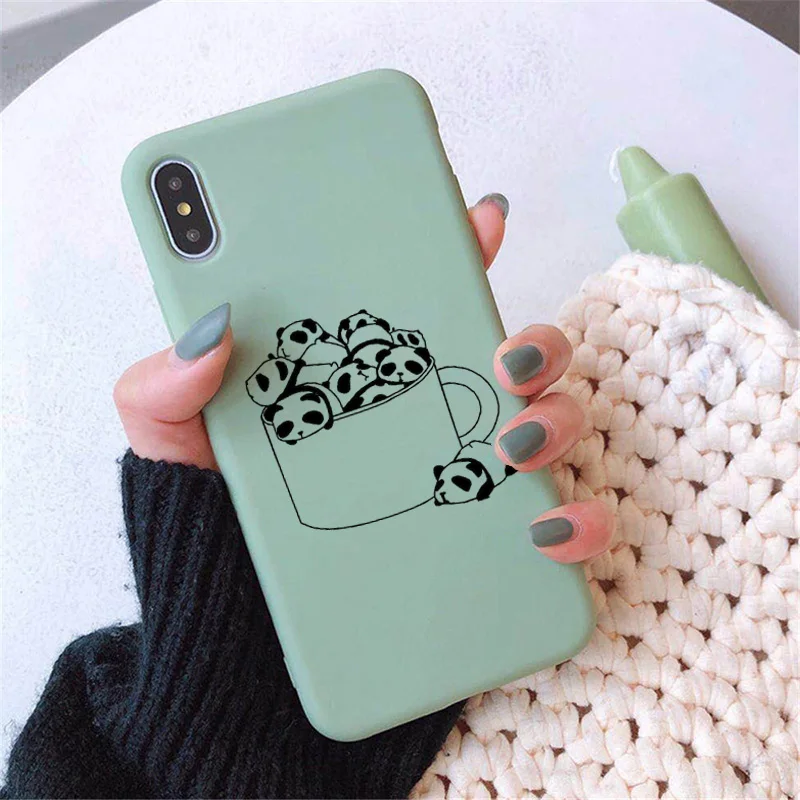 Роскошный чехол для samsung Galaxy A9, A9s, A8, A8s, A7, A6, A5 Plus, Star, силиконовый чехол для телефона, мягкий чехол, чехол с милым рисунком панды - Цвет: Panda2Green