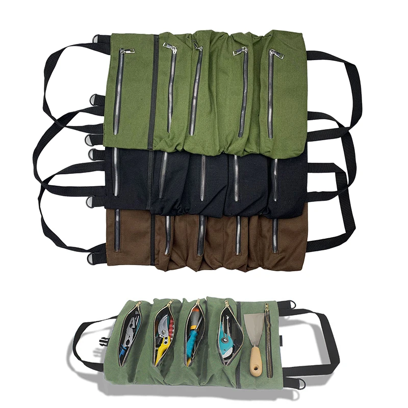 

Multifunctional portable suspension Rolled Car Tool Bags Canvas Storage Bag Tools Sling Holder Rear Seat Organizer
