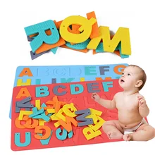 Hot sale Silicone Alphabet Model Food Grade Silicone Chewing Teething Silicone Letter Puzzle Baby Teether Educational toys Gift