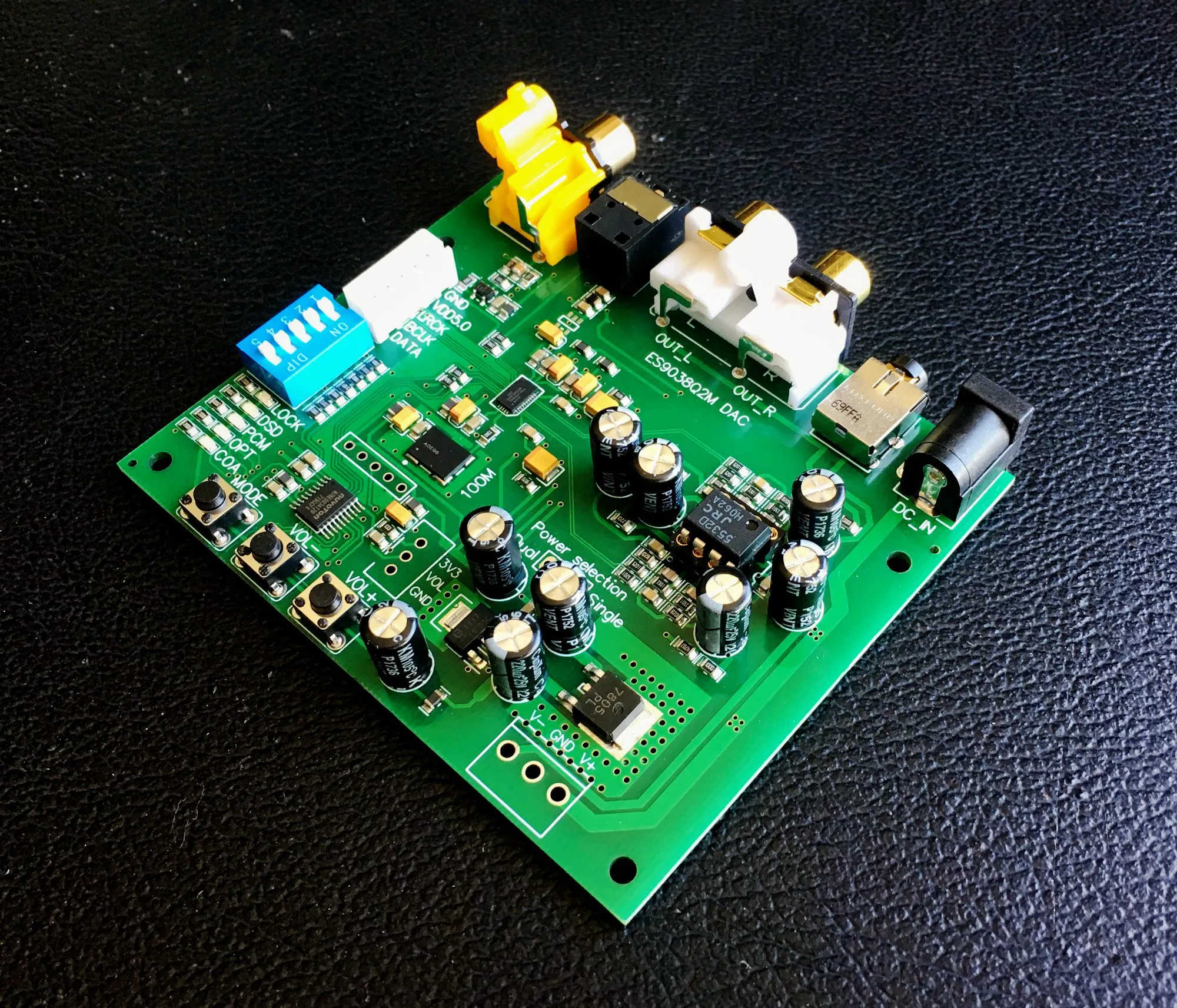 

ES9038Q2M I2S IIS DSD DOP коаксиальное волокно SPDIF цифровое аудио ЦАП Декодер плата