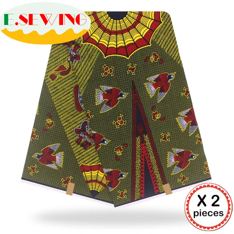 Анкара африканская восковая печатная ткань 12 ярдов Хлопок Воск Гана воск нигерийский стиль для шитья африканские платья одежда 111842
