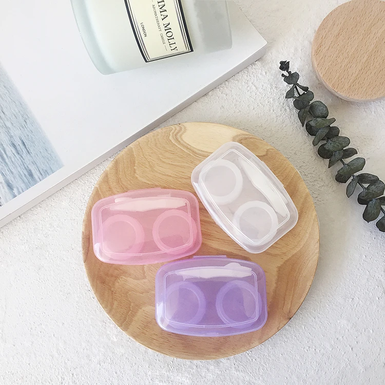 High Quality Contact Lens Case with Tweezers Transparent Contacts
