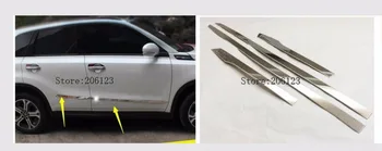

For Suzuki Vitara 2016 2017 2018 car styling detector stainless steel Side Door Body trim sticks Strips Molding bumper part 4pcs