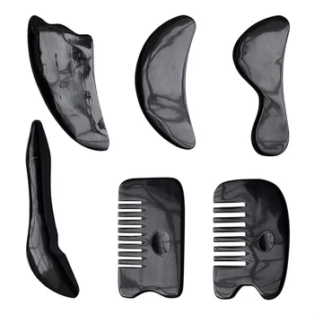 

Buffalo Horn Beauty Scraping Tool Thin Arm Leg Slimming V Line Face Plate