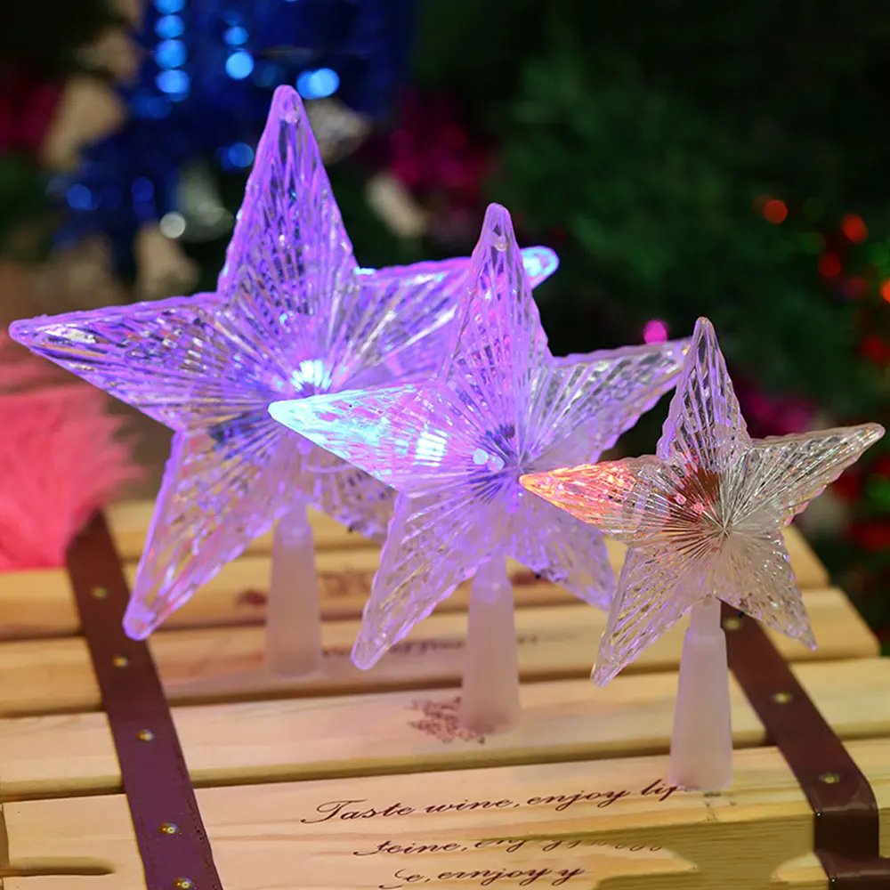 Рождественская звезда светодиодный светильник Рождественская елка орнамент украшение светодиодный светильник s новогодний декор