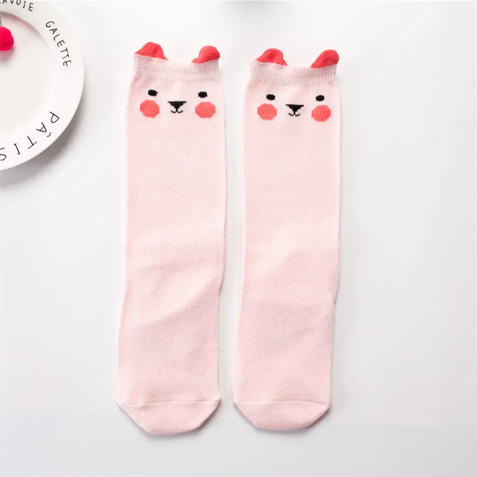 6 пар Носки для новорожденных малышей Детские носки для девочки, мальчика с забавными персонажами из мультфильмов Meias Одежда для малышей кошки, панды для новорожденных, утепленная хлопковая одежда для младенцев с длинными Sokken
