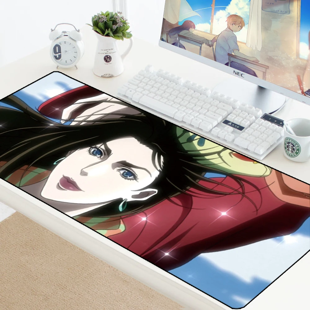 Jojo причудливые Приключения большой игровой коврик для мышки с аниме игровой компьютерный коврик для мыши Противоскользящий натуральный каучук игровая клавиатура Коврик для мыши xl