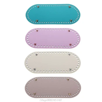 

New 1 Pc Oval Long Bottom for Knitting Bag PU Leather 60 Holes Women Bags Handmade DIY Craft Replacement Bag Jy18 20 Dropship