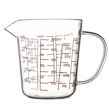 

Glass Measuring Cup Jug Heat Resistant Glass Cup Measure Jug Creamer Scale Cup Glass Cup