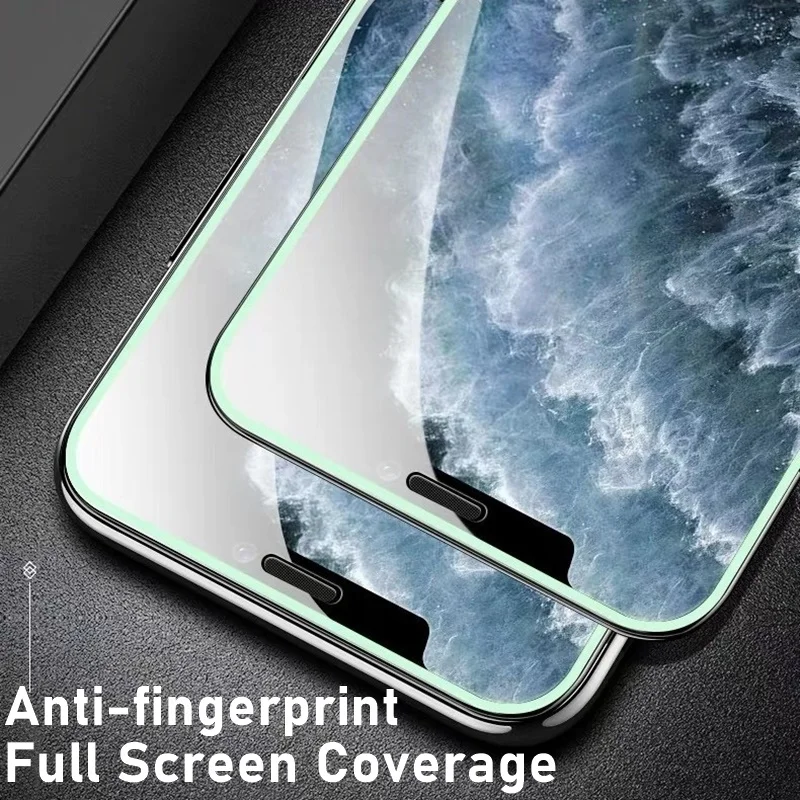 Светящееся закаленное стекло с полным покрытием для Iphone XS 11 Pro Max 8 7 6 Plus Защитная
