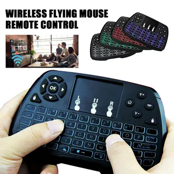 

Portable Wireless Mouse Smart TV Network Player Projector 4 Colorful Backlight 2.4GHz Touchpad Remote Control Keyboard PC