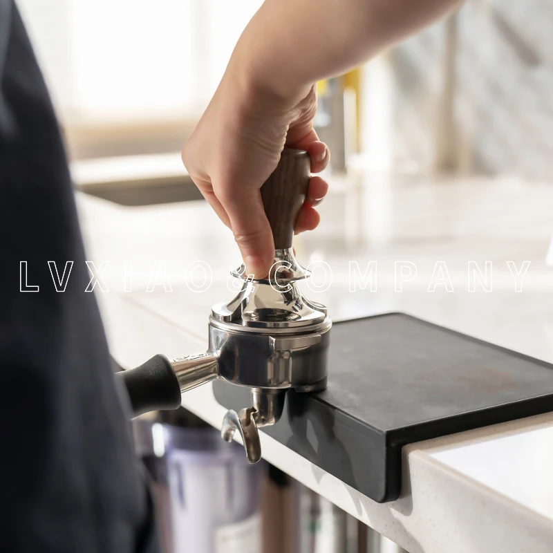 Level Handle Pressure 58mm/58.3mm/58.5mm Fit Flat Stainless Steel Flat Base Black watchget Calibrated Espresso Coffee Tamper 