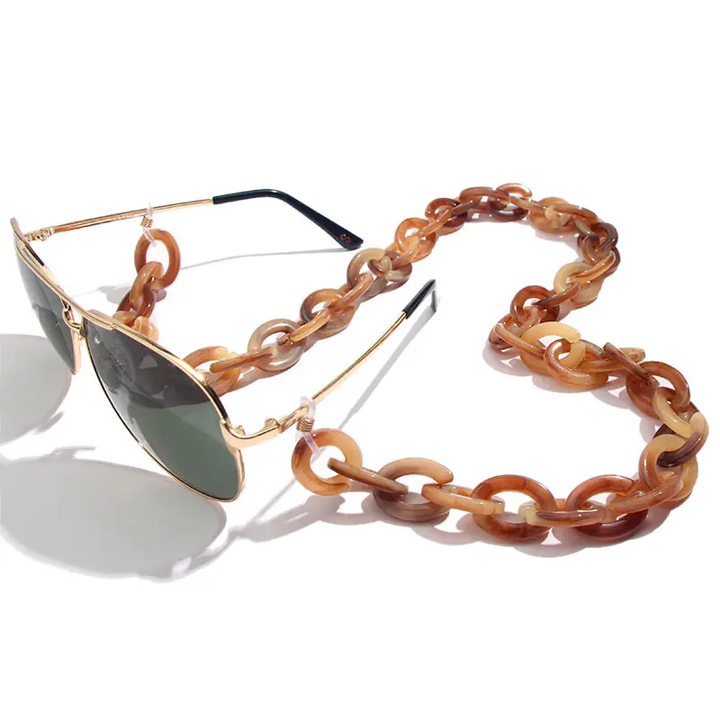 Fashion Acrylic Reading Glasses Chain For Women Girls Anti-slip Adjustable Eyewear Cord Holder Neck Strap Sunglasses Chain 73cm