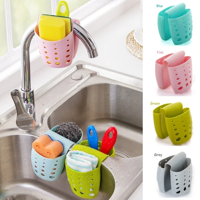 

Kitchen Tools Kitchen Sink Saddle Style Double Silicone Sponge Holder Sink Rack Storage Organizer Soap Kitchen Gadgets