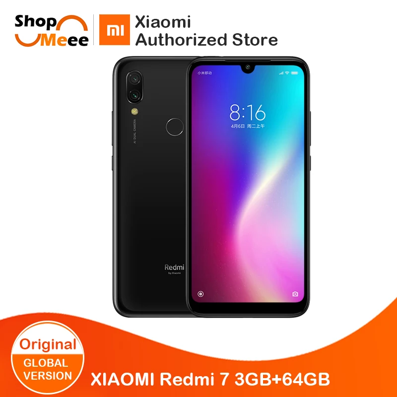 Global Version Xiaomi Redmi 7 3GB RAM 64GB ROM Snapdagon 632 Octa 6.26" 4000mAh 12MP Al Triple Camera
Global Version Xiaomi Redmi 7 3GB RAM 64GB ROM Snapdagon 632 Octa 6.26" 4000mAh 12MP Al Triple Camera