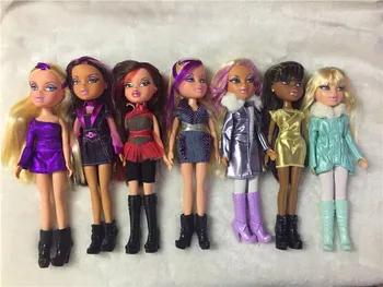 

23cm Original Fashion Action Figure original Bratz Doll red hair with clothes dress up doll Best Gift for Child