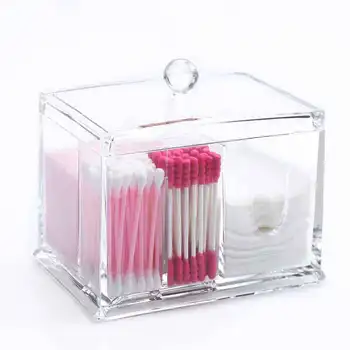 

Weiai Acrylic Cosmetic Organizer Desktop Swab Box Facial Wipe Organizing Box