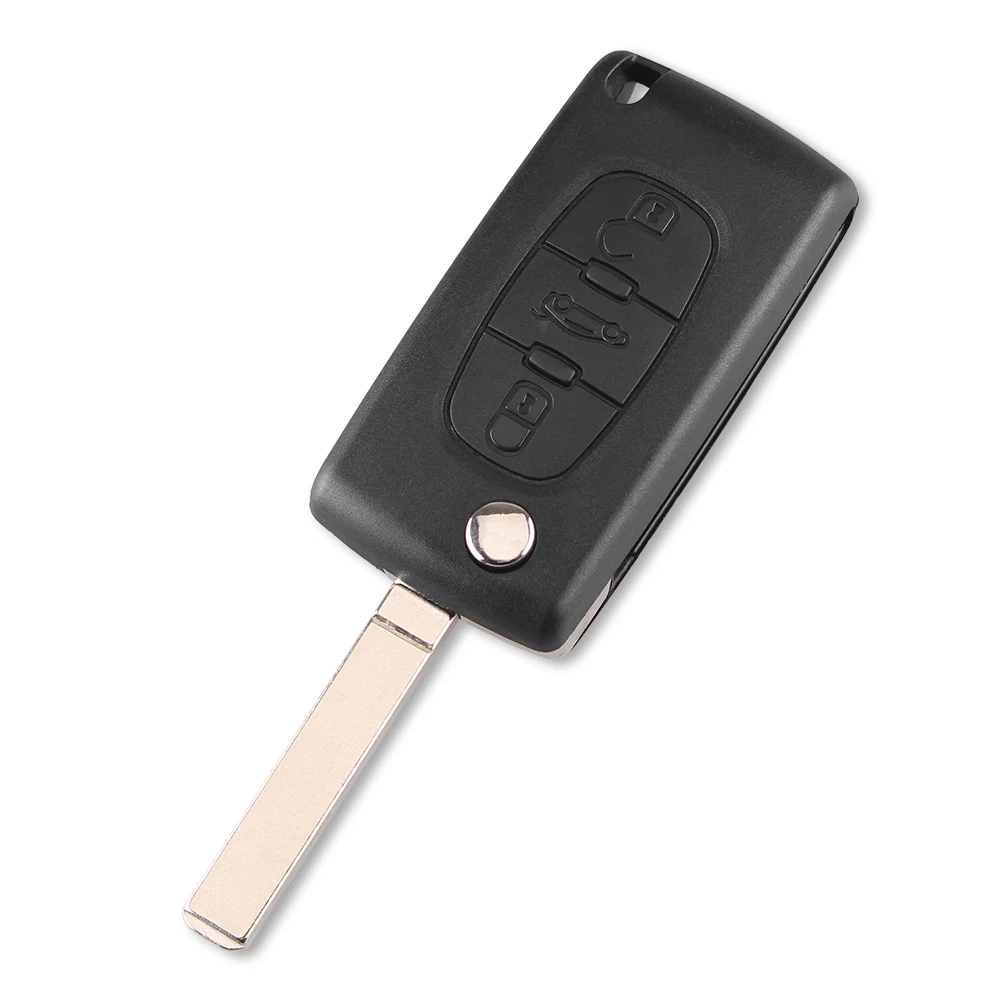 KEYYOU 3 кнопки флип складной дистанционный Автомобильный ключ для peugeot 306 407 807 Fob 433Mhz PCF7941 ID46 чип автомобильные ключи