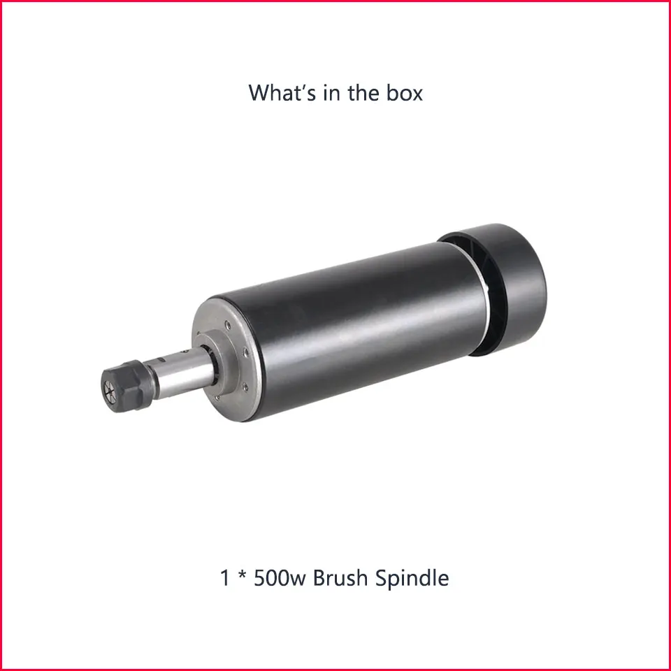 Spindle only CNC шпиндель 500 Вт ER11 цанговый 52 мм Диаметр DC Малый 0,5 кВт с воздушным охлаждением мотор шпинделя для гравировки фрезерный шпиндель с бесплатным винтом - Цвет: Spindle only