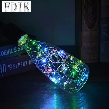 

E27 LED Decoration Light bulb Copper Wire Starry String Light Halloween Christmas Holiday Party Indoor 23CM Glass Wine Bottle