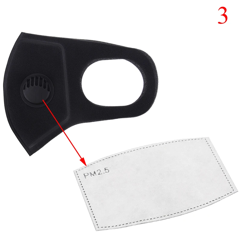 pm2.5 Filter 12,5 см Новая маска для лица против смога PM2.5 пылезащитный респиратор для езды на велосипеде MTB 3,0 респираторный клапан - Цвет: pm2.5 Filter