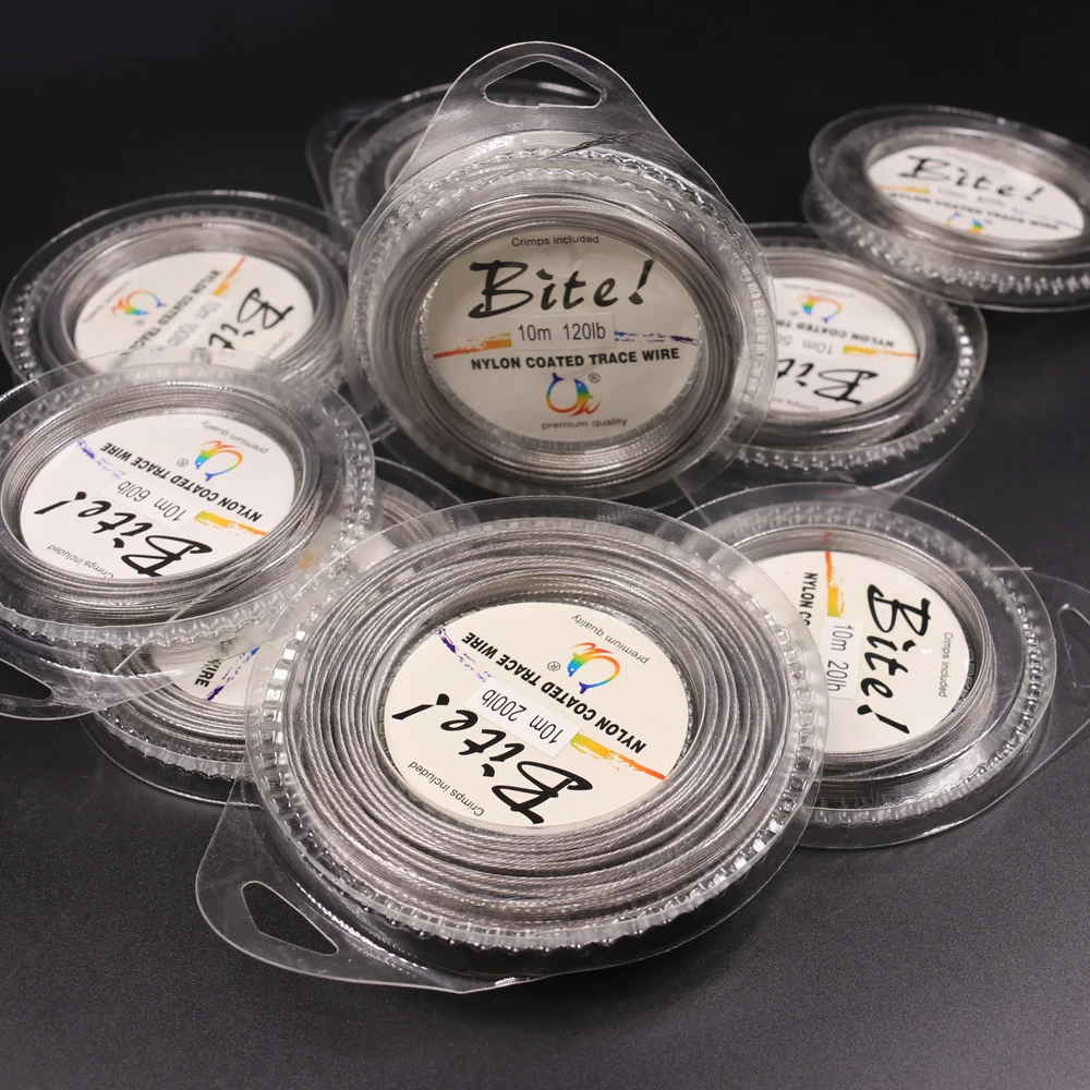 Rigs-Accessories Wire Jigging Fish-Line Nylon-Coated Braided Leader-Coating Trace 5LB-200LB