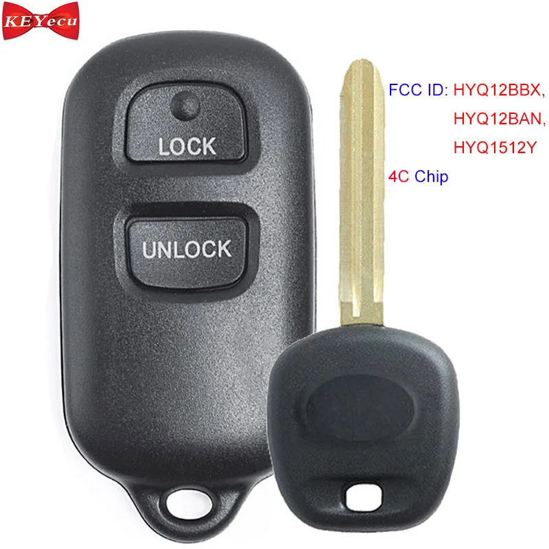 KEYECU для Toyota Highlander Prius 2001 2002 2003 дистанционный ключ брелок от машины FCC ID: HYQ12BBX HYQ12BAN