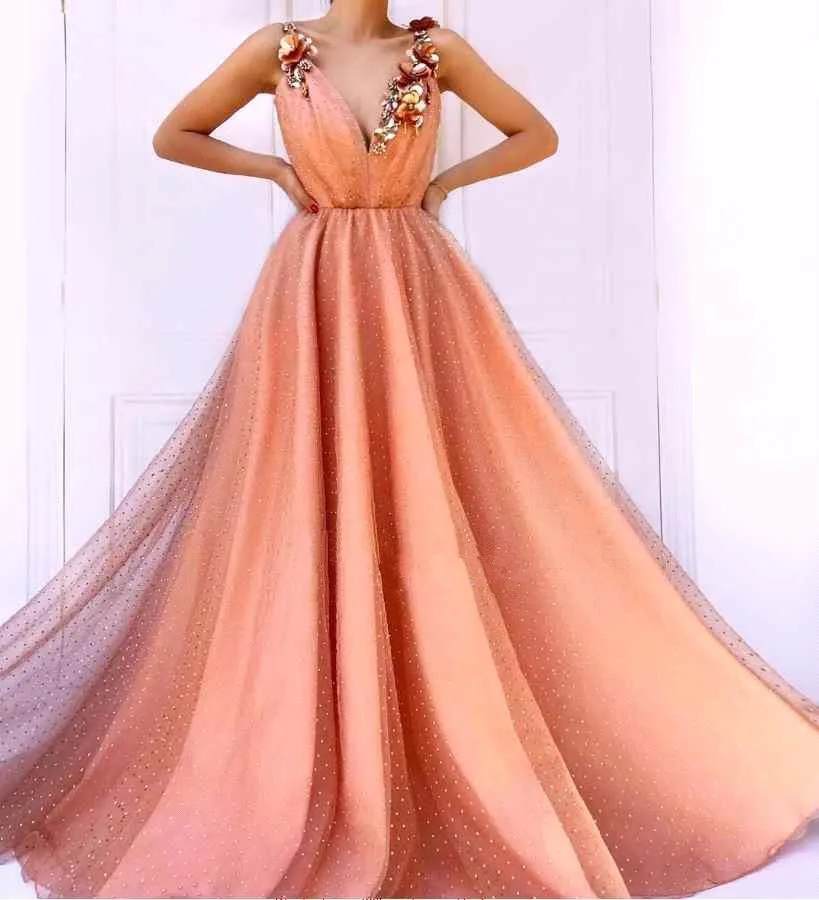 as picture Vestidos Longo элегантное платье с фатиновой юбкой длинное вечернее платье с аппликацией трапециевидной формы платье на выпускной индивидуальный заказ особых случаев платья для выпускного бала - Цвет: as picture