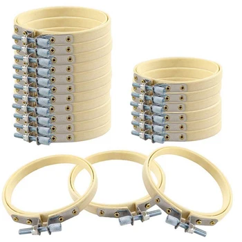 

Hot YO-Bamboo Embroidery Hoops 4 Inch, Round Wooden Circle Cross Stitch Hoop Ring for Art Craft Handy Sewing and Christmas Decor