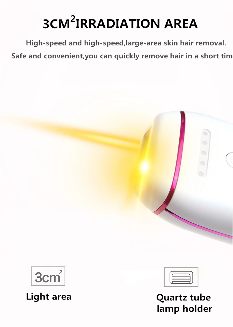 Depilador a Laser Permanente para Depilação a Laser Máquina de Depilação a Laser Depilação Depiladora Elétrica Ipl 3 Depiladores