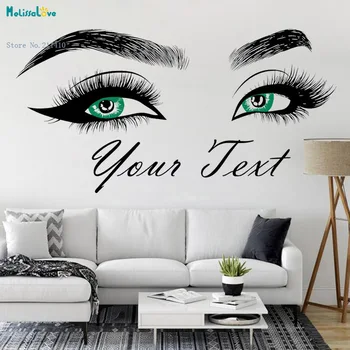 

Beauty Makeup For Girls At Grand Ball Wall Sticker Striking Decals Custom Art Word Text Powder Room Vinyl Poster YT3641
