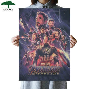 

DLKKLB Vintage Avenger 3 Movie Poster Kraft Paper Poster Bar Cafe Home Decoration Painting Super Hero Wall Stickers
