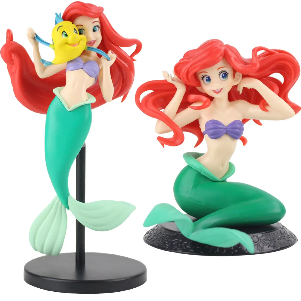 

5 style Cartoon Q Posket Mermaid Princess Little Mermaid Super Premium Figure PVC Model Collecting toys Toy girls gift