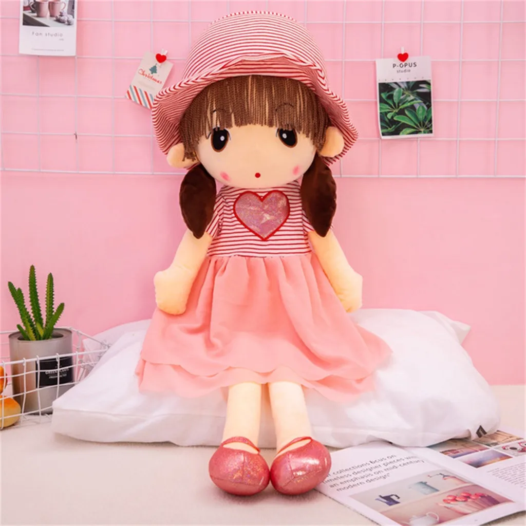 Новая настоящая Плюшевая Кукла Kawaii, мягкая плюшевая игрушка, одежда для юбки, кукла, рождественский подарок для девочек, 18 дюймов, плюшевая игрушка