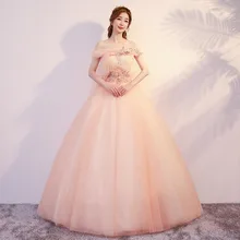 Романтические Бальные платья, новые аппликации, цветы, бальное платье, v-образный вырез, без рукавов, розовое, для вечеринки, выпускного, официальное, Тюлевое Платье De Soiree