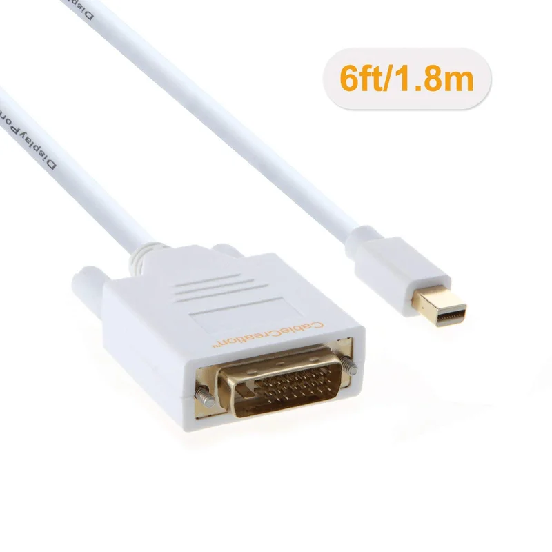 Мини DP к DVI Кабель Mini DisplayPort адаптер Шнур для MacBook 2009 2015 серийный IMac Mac мини Dell HP