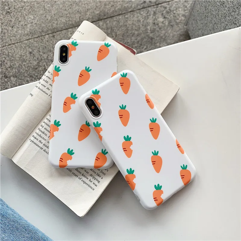 PGSD Простой Модный милый чехол для мобильного телефона с морковью для iphone XS MAX XR apple 7/8Plus 6S Мягкий защитный чехол IMD