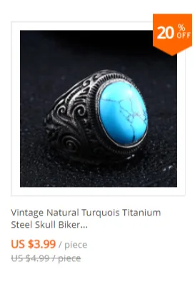 Retro Mens Rings 316L Stainless Steel For Male Boyfriend Biker Jewelry Golden Blue CZ Crystal Stones Skull Eagle Ring 2021 New