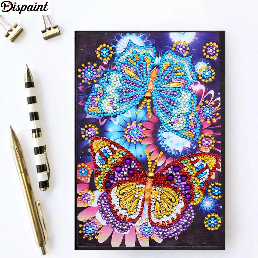 Dispaint A5 блокноты 5D DIY алмазная живопись специальная форма Дневник Книга Алмазная вышивка крестиком Стразы Декор подарок