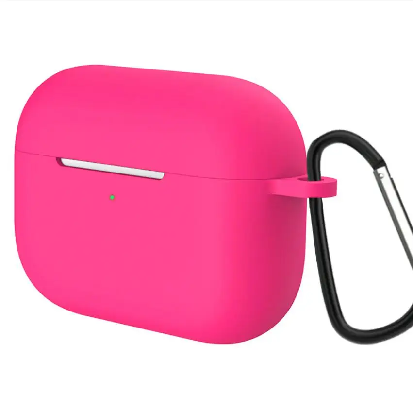 Розовый Силиконовый чехол Защитный чехол для Apple Airpods pro Bluetooth наушники Мягкий силиконовый чехол для Airpods защитный чехол s - Цвет: Розовый