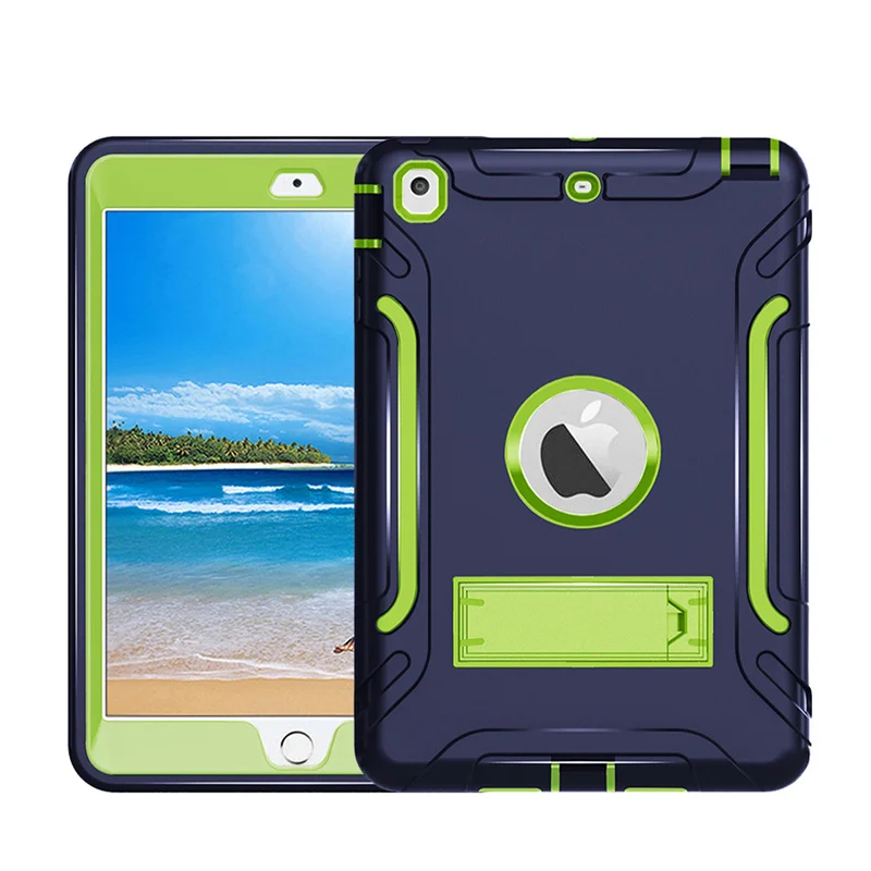 Green and Navy Чехол для iPad Mini 1 2 3 чехол для планшета с подставкой противоударный прочный защитный чехол для iPad Mini QTZ02 - Цвет: Green and Navy
