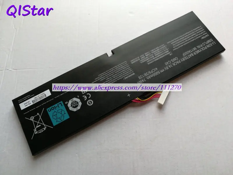 QISTAR 14,8 V 5000mAh подлинный GMS-C40 961TA005F Аккумулятор для ноутбука Razer blade Pro 17, RZ09-00991102 RZ09-01171E11